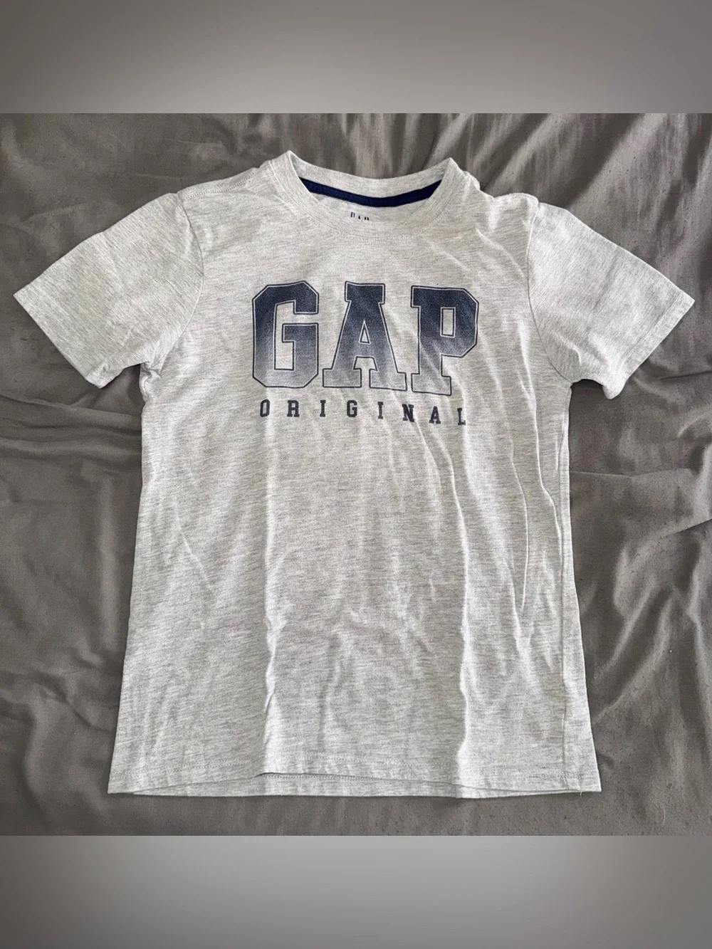 Gap Kids Original Logo T-Shirt Youth L 10/12 Gray Short Sleeve Graphic Tee